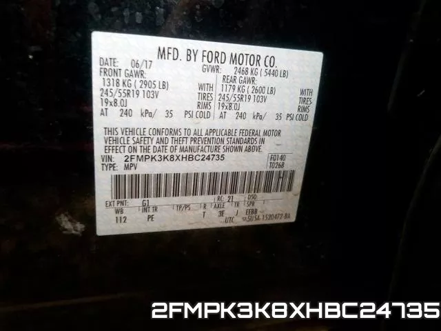 2FMPK3K8XHBC24735 фото 2