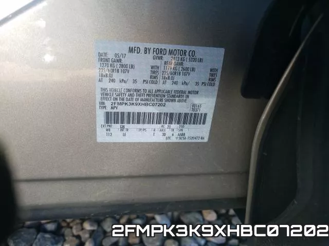 2FMPK3K9XHBC07202 фото 2