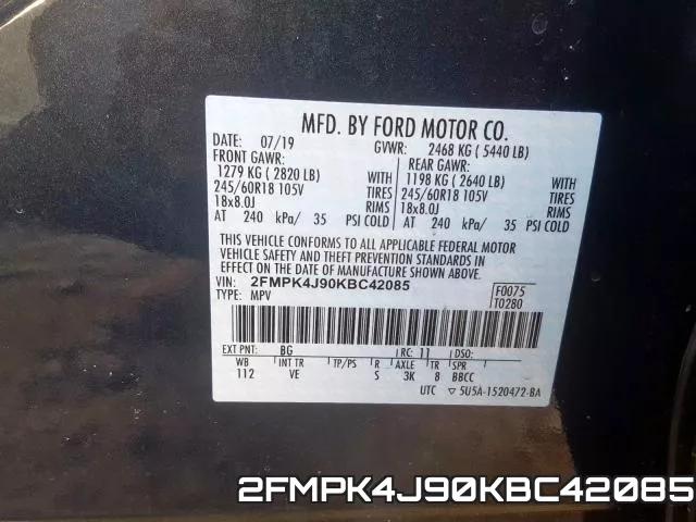 2FMPK4J90KBC42085 фото 2
