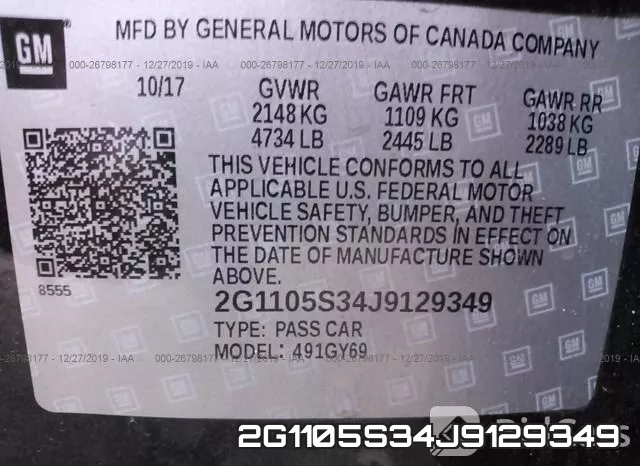 2G1105S34J9129349 фото 10