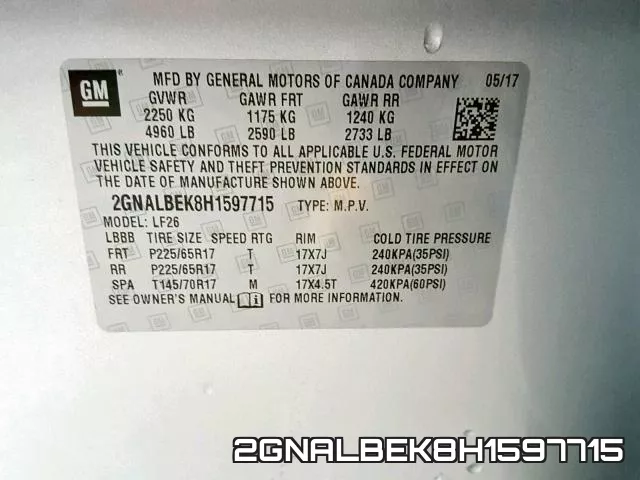 2GNALBEK8H1597715 фото 2