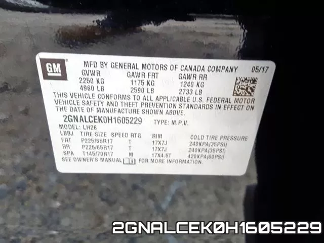 2GNALCEK0H1605229 фото 2