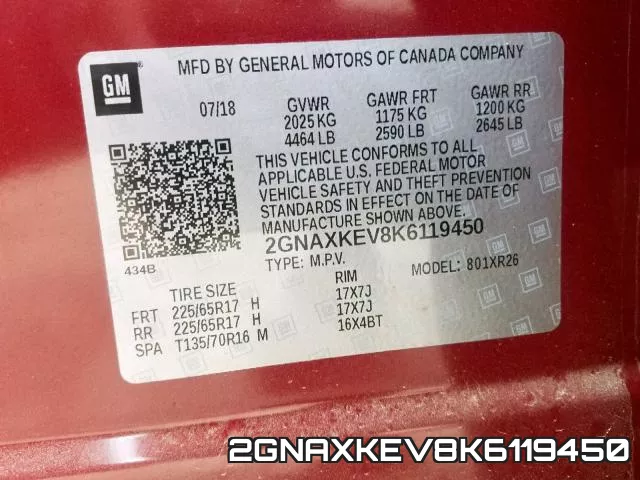 2GNAXKEV8K6119450 фото 2