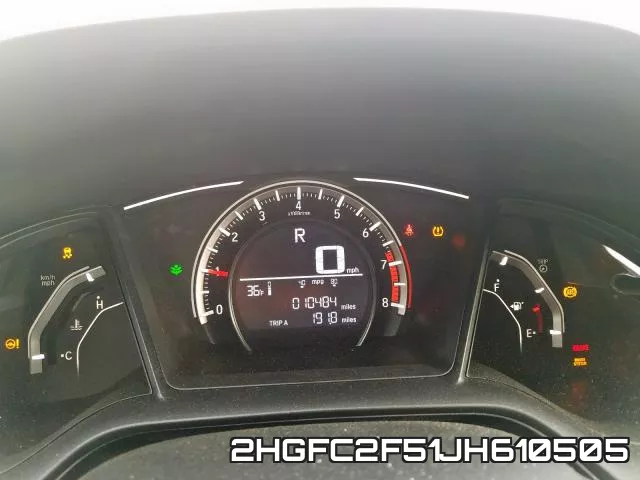 2HGFC2F51JH610505 фото 9
