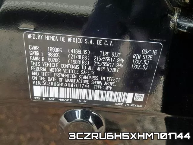 3CZRU6H5XHM701744 фото 2