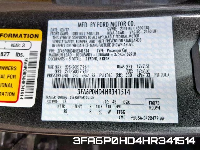 3FA6P0HD4HR341514 фото 2