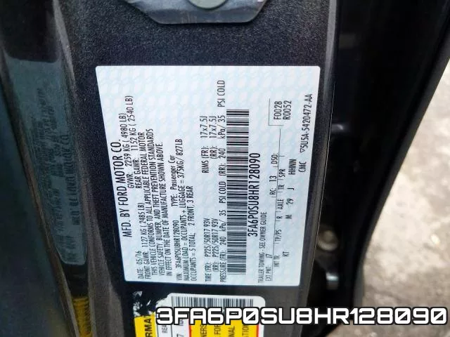 3FA6P0SU8HR128090 фото 2