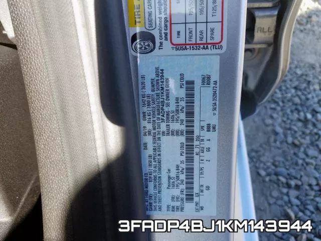 3FADP4BJ1KM143944 фото 2
