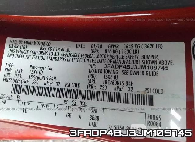 3FADP4BJ3JM109745 фото 10