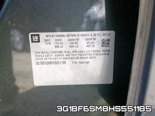 3G1BF6SM8HS551185 фото 2