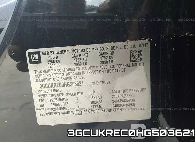 3GCUKREC0HG503621 фото 10