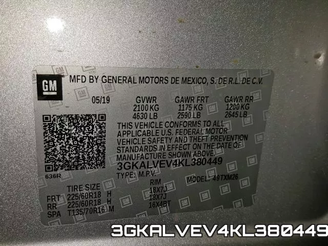 3GKALVEV4KL380449 фото 2