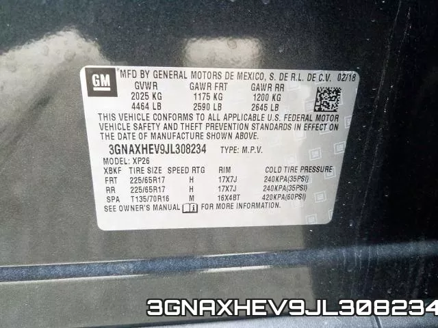 3GNAXHEV9JL308234 фото 2