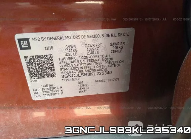 3GNCJLSB3KL235340 фото 10