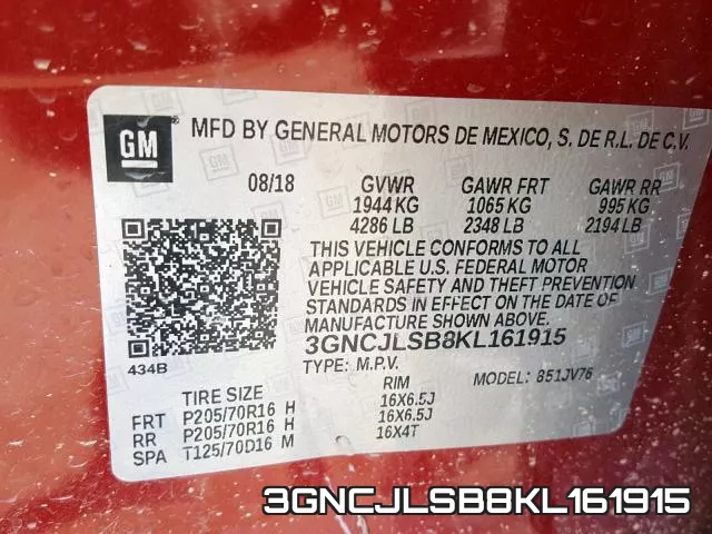 3GNCJLSB8KL161915 фото 2