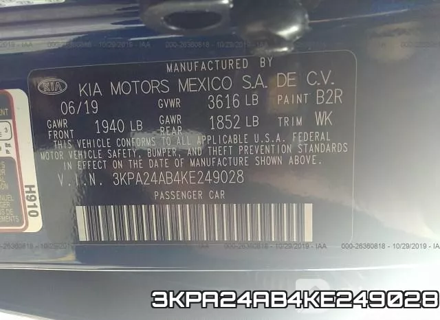 3KPA24AB4KE249028 фото 10