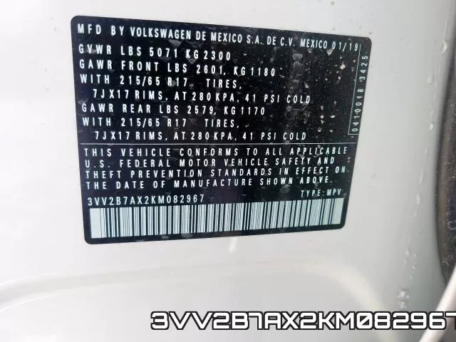 3VV2B7AX2KM082967 фото 2
