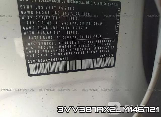 3VV3B7AX2JM146721 фото 10