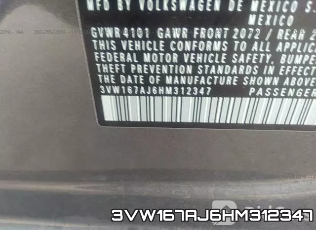 3VW167AJ6HM312347 фото 10