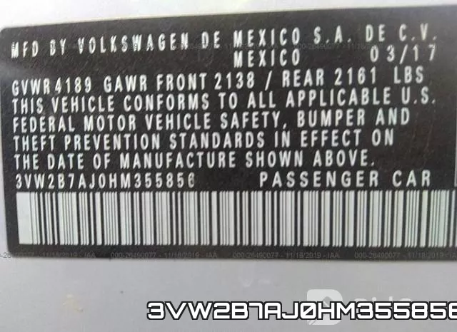 3VW2B7AJ0HM355856 фото 10