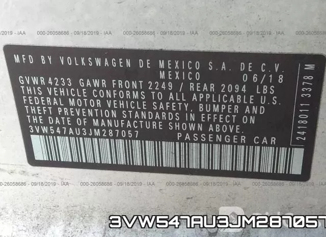 3VW547AU3JM287057 фото 10