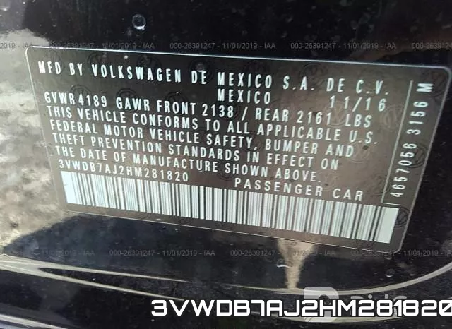 3VWDB7AJ2HM281820 фото 10