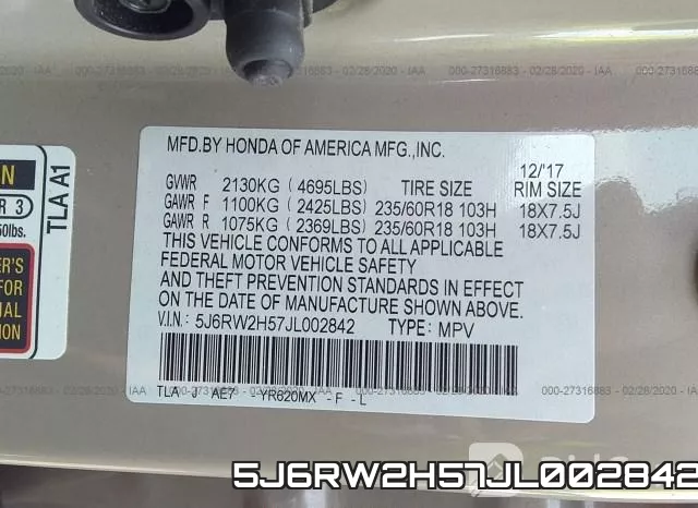 5J6RW2H57JL002842 фото 10