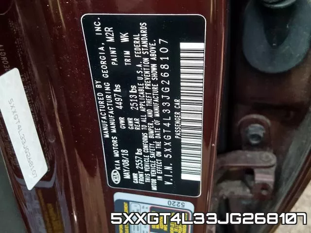 5XXGT4L33JG268107 фото 2