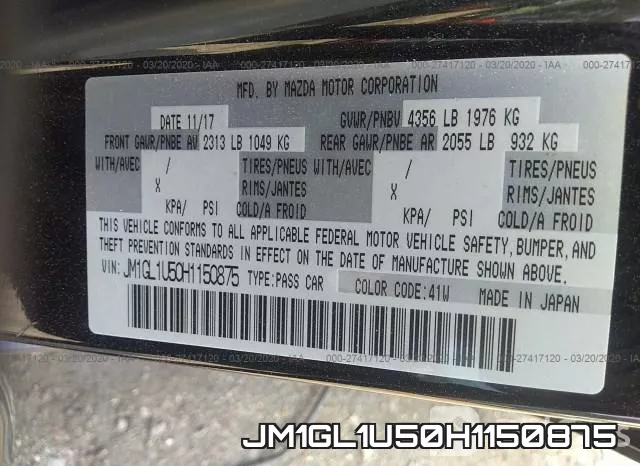 JM1GL1U50H1150875 фото 10