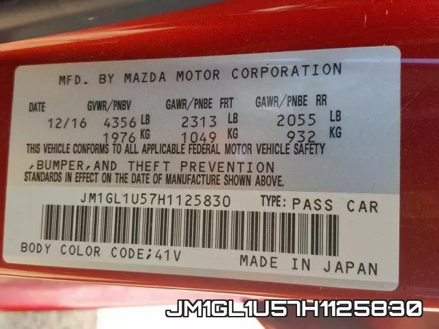 JM1GL1U57H1125830 фото 2