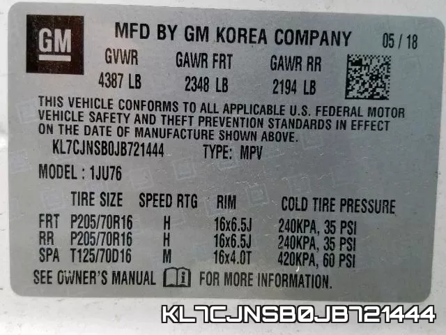 KL7CJNSB0JB721444 фото 2