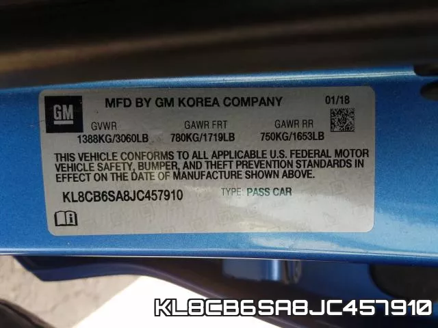 KL8CB6SA8JC457910 фото 2