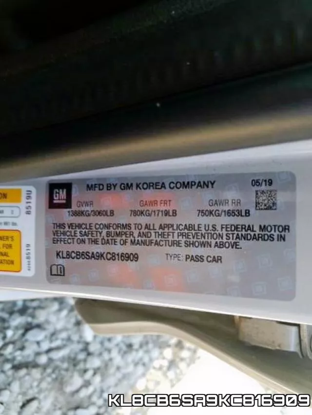 KL8CB6SA9KC816909 фото 2