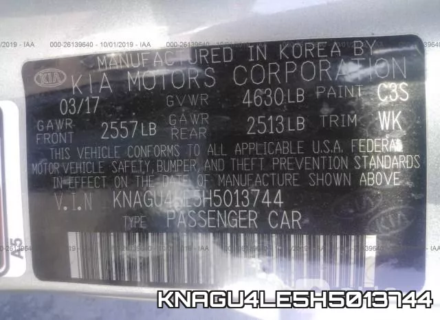 KNAGU4LE5H5013744 фото 10