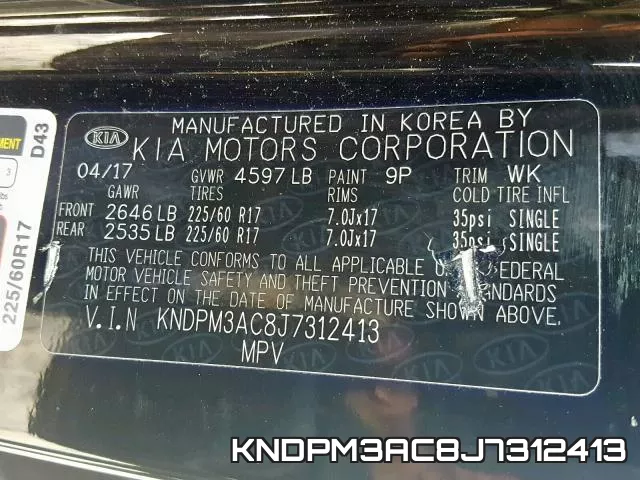 KNDPM3AC8J7312413 фото 2