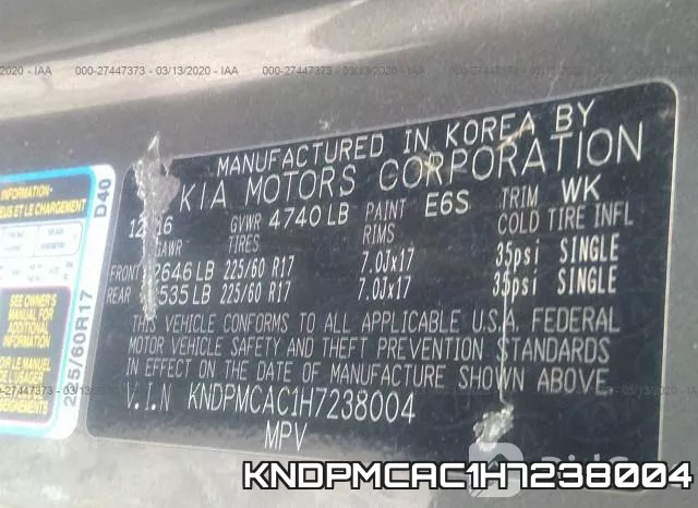 KNDPMCAC1H7238004 фото 10