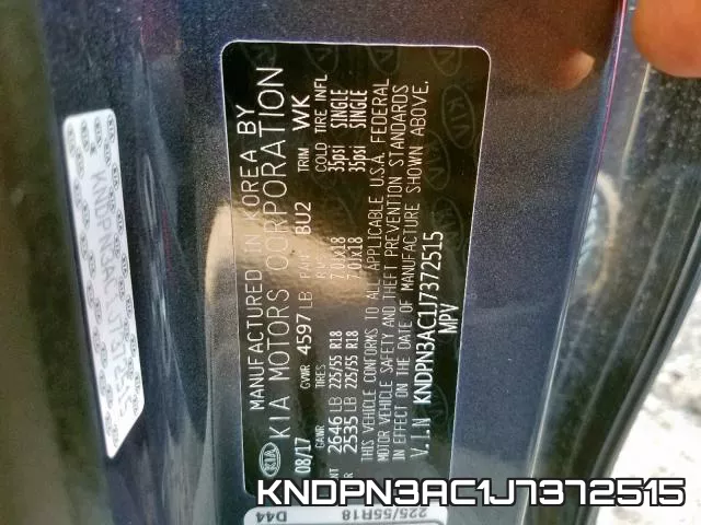 KNDPN3AC1J7372515 фото 2