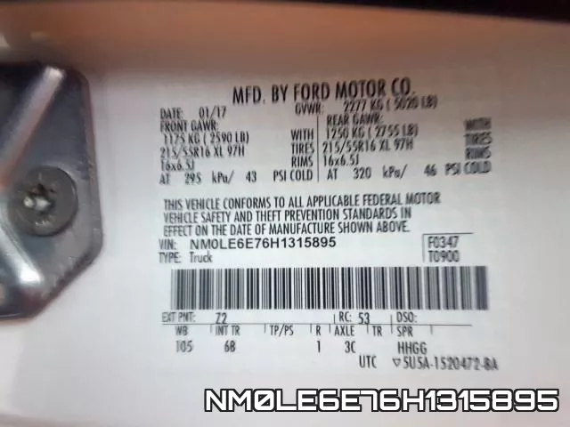NM0LE6E76H1315895 фото 2