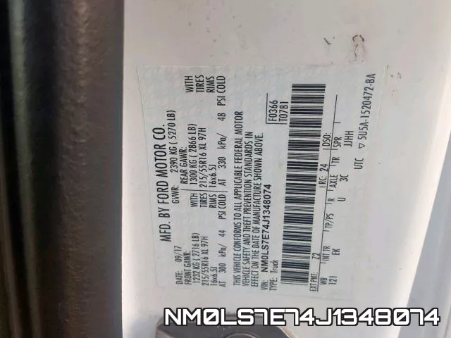 NM0LS7E74J1348074 фото 2
