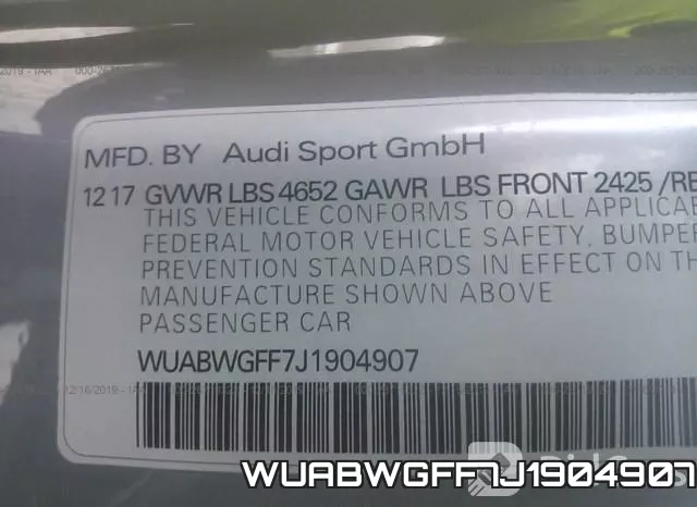 WUABWGFF7J1904907 фото 10