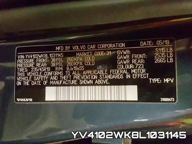YV4102WK8L1031145 фото 2