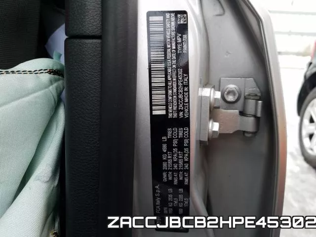 ZACCJBCB2HPE45302 фото 2