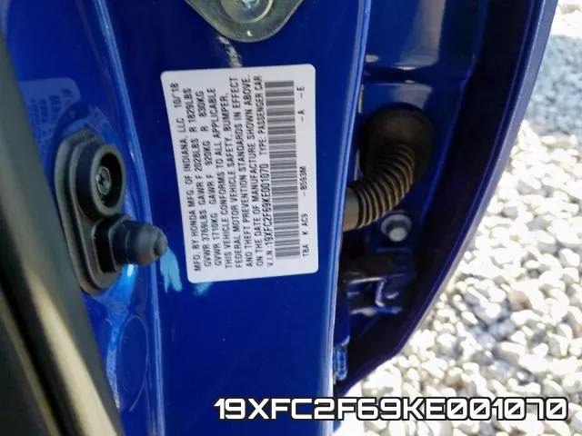 19XFC2F69KE001070 фото 2