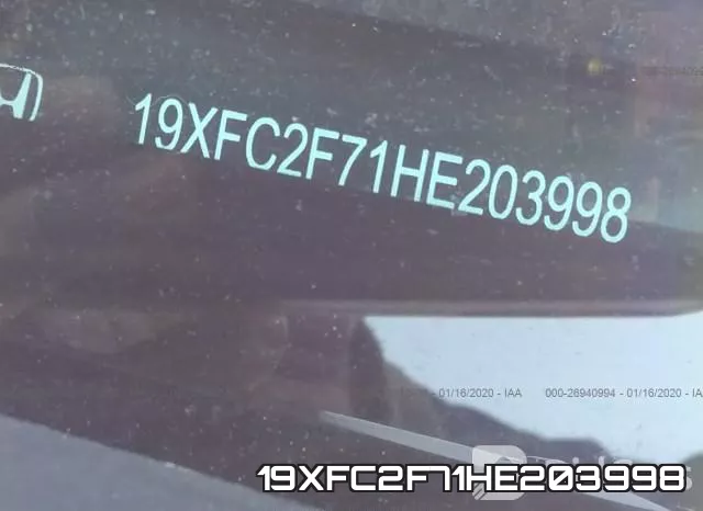 19XFC2F71HE203998 фото 10