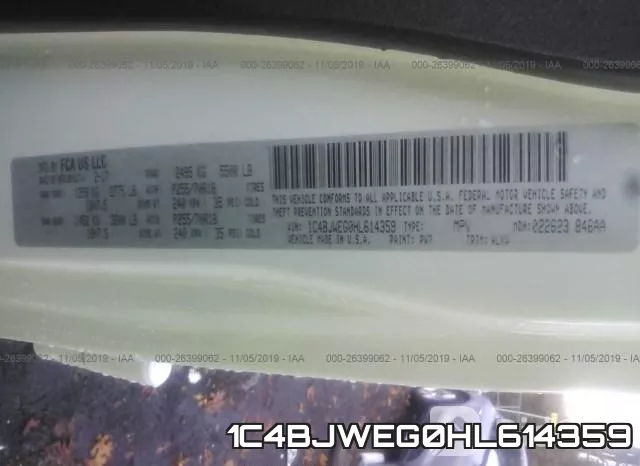 1C4BJWEG0HL614359 фото 10