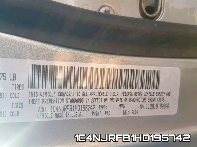 1C4NJRFB1HD195742 фото 2