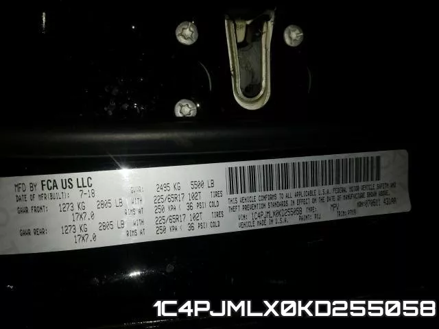 1C4PJMLX0KD255058 фото 2