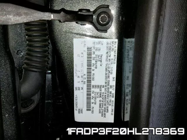 1FADP3F20HL278369 фото 2