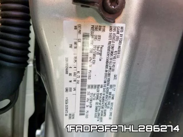 1FADP3F27HL286274 фото 2