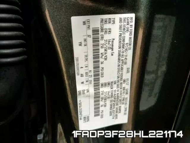 1FADP3F28HL221174 фото 2